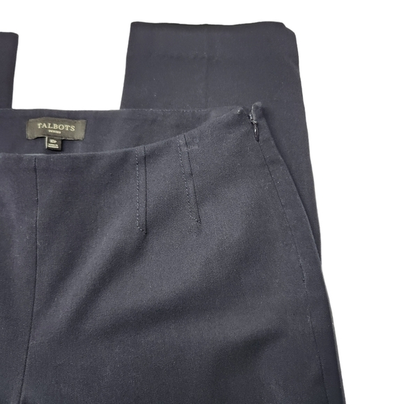 Talbots Pants Straight Leg High Waist Navy Blue, Size 10 Petite - Picture 5 of 14